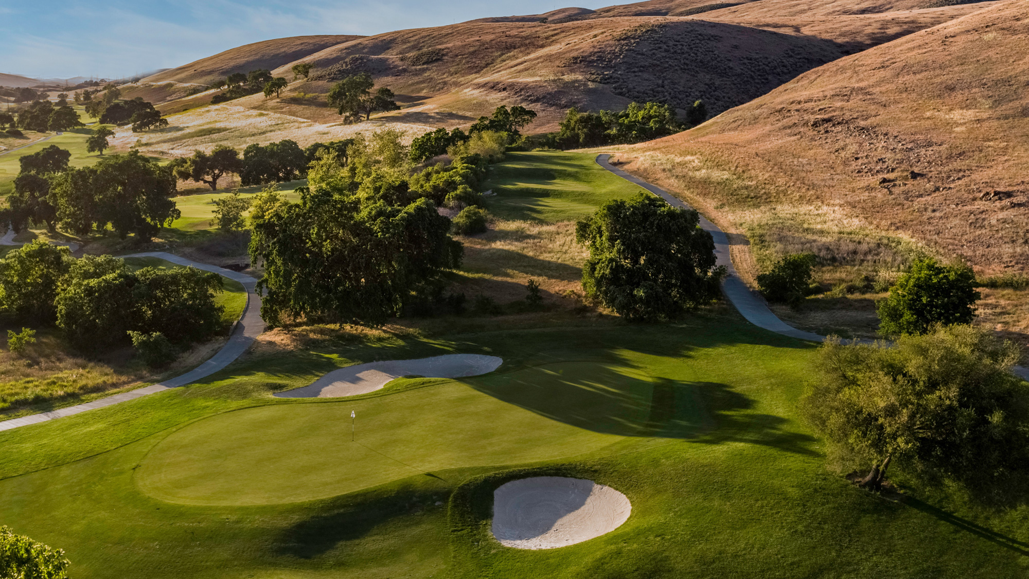 Coyote Creek Golf Club fairway and green in Morgan Hill